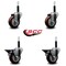 Service Caster 3.5'' Maroon Poly Wheel Swivel 3/4'' Expanding Stem Caster Set 2 Brakes, 4PK SCC-EX20S3514-PPUB-MRN-2-PLB-2-34 - alternate 5